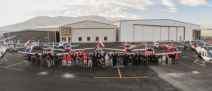 Picture of SUU Aviation team and fleet.