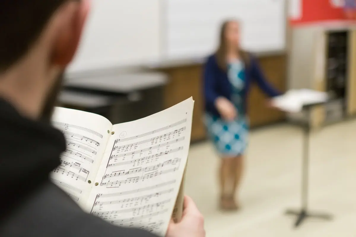 Music professor at Southern Utah University  teaching student to read music while earning a bachelor degree.