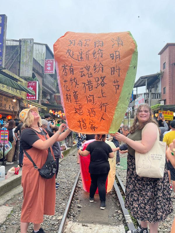 Students at a Festival in Taiwan