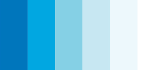 image of the cool color shades in SUU's approved color pallet